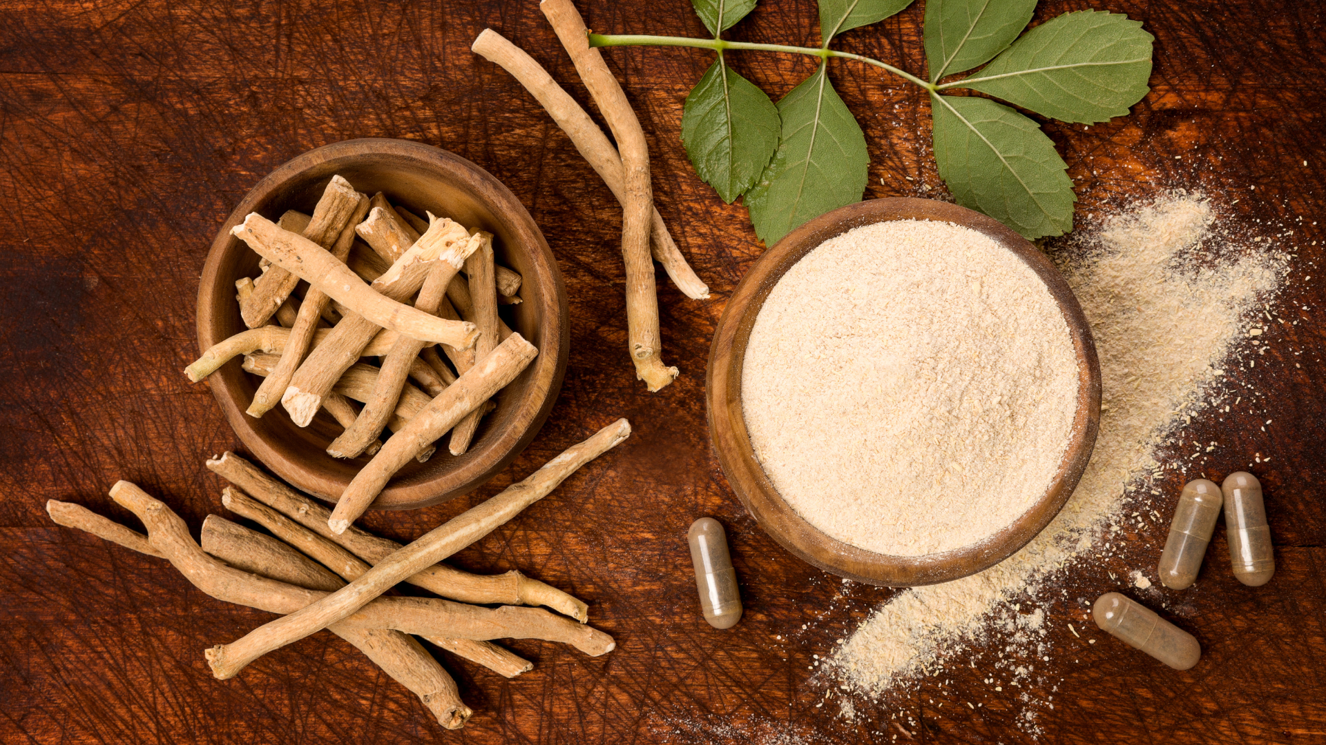 Ashwagandha root and standardized extract powder for supplement formulation